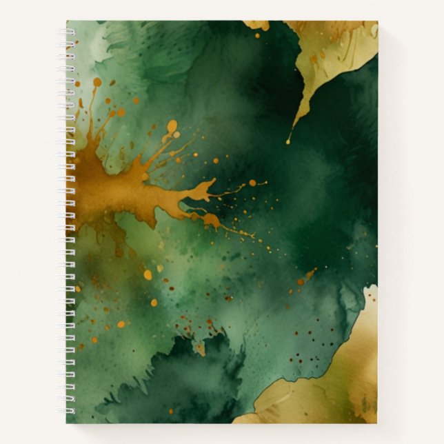 Vibrant Watercolor Floral Notebook  (Front)