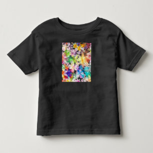 Vibrant Watercolor Floral Symphony Toddler T-shirt