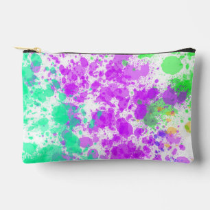Vibrant Watercolor Splash Makeup Bag Abstract