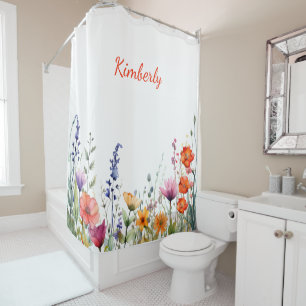 Vibrant Watercolor Wildflowers Personalized