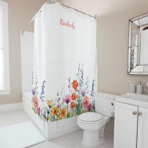 Vibrant Watercolor Wildflowers Personalized