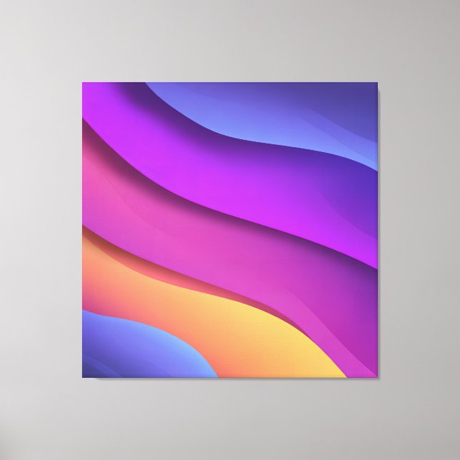 Vibrant Wave Gradient Canvas Print (Front)
