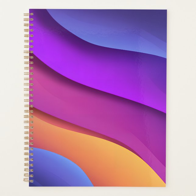 Vibrant Wave Gradient Planner (Front)