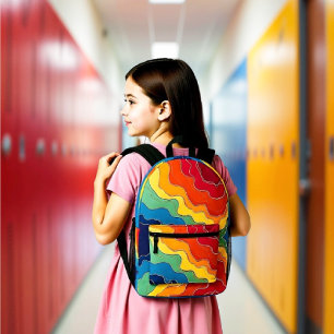 Vibrant Wavelengths-Bold, Colorful, Unforgettable Printed Backpack