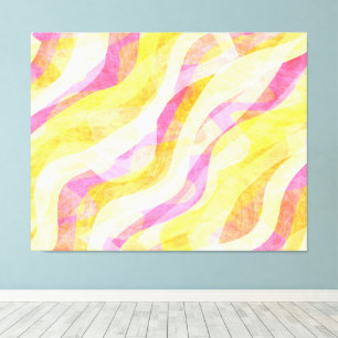 Vibrant Wavy Abstract Pattern Canvas Print