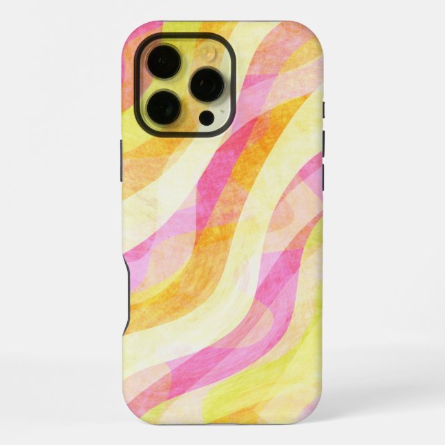 Vibrant Wavy Abstract Pattern iPhone Case (Back)