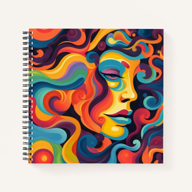 Vibrant Whirl of Emotions Notebook (Front)