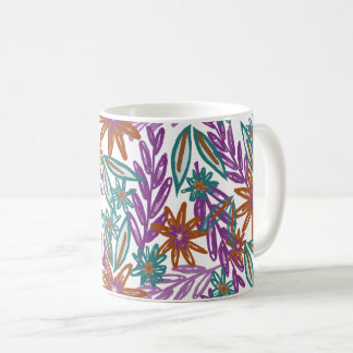 Vibrant Wilderness of Garden Blooms Coffee Mug