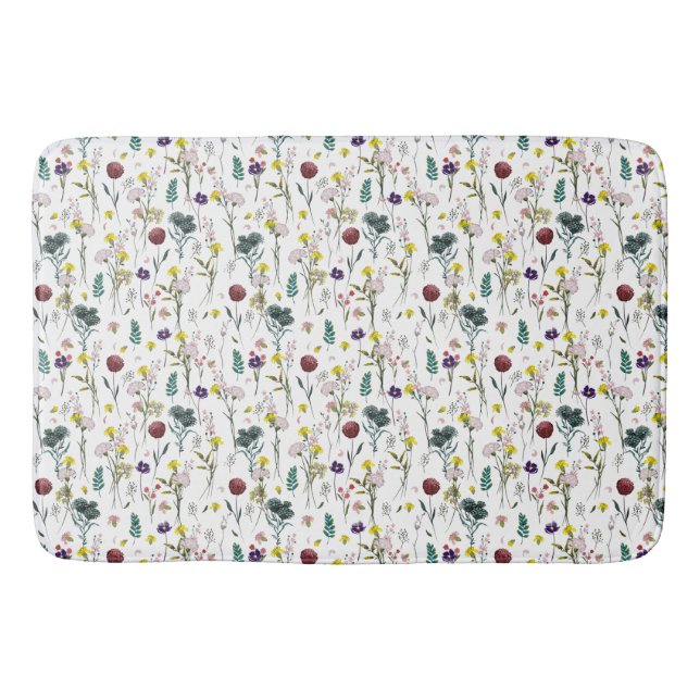 Vibrant Wildflower Bath Mat (Front)