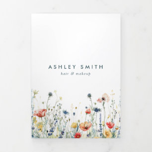 Vibrant Wildflower Brochure Tri-Fold Programme