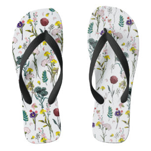 Vibrant Wildflower  Flip Flops