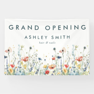 Vibrant Wildflower Grand Opening Banner