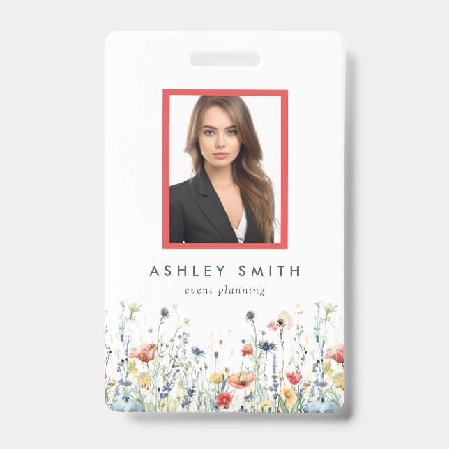 Vibrant Wildflower ID Badge (Front)