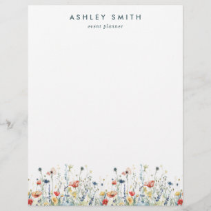 Vibrant Wildflower Letterhead