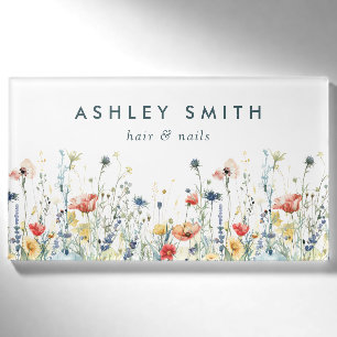 Vibrant Wildflower Name Tag