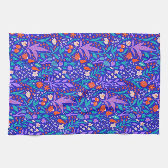 Vibrant Wildflowers Kitchen Towel (Horizontal)