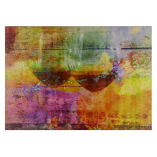 Vibrant Wine Digital Art Cutting Board