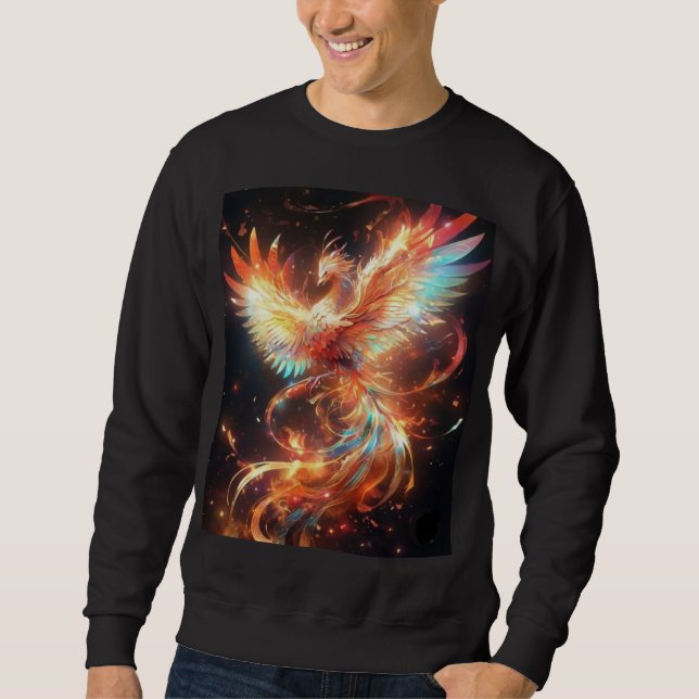 "Vibrant Wings: Multicolour Flying Bird sweatshirt (Front)