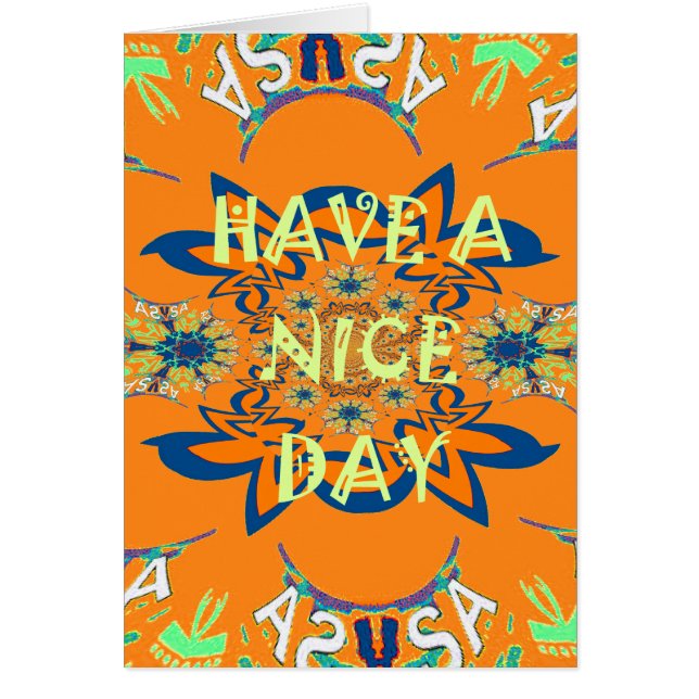 Vibrant Wishes: Have a Nice Day Art Print Design (Front)