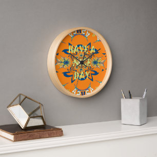 Vibrant Wishes: Have a Nice Day Art Print Design Clock