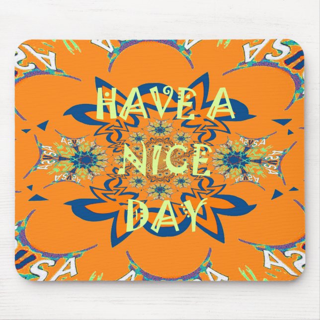 Vibrant Wishes: Have a Nice Day Art Print Design Mouse Pad (Front)
