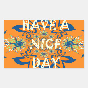 Vibrant Wishes: Have a Nice Day Art Print Design Sticker