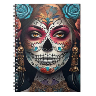 Vibrant Woman: Day of the Dead Sugar Skull Makeup Notebook