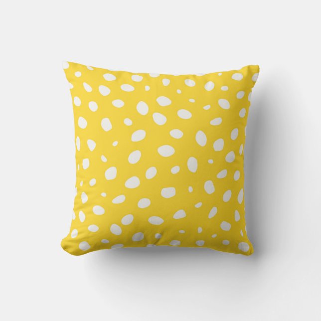 Vibrant Yellow Chic Couch Modern Pattern 07 Throw Pillow (Front)