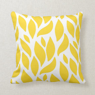 Vibrant Yellow Decorative Modern Pattern 10 Throw Pillow