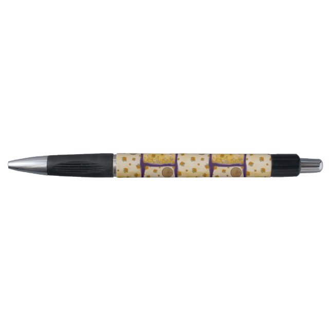 Vibrant Yellow Floral Nature Abstract Visual Pen (Front)