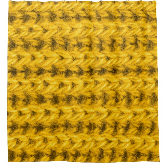 Vibrant Yellow Knitted Wool Texture (Front)