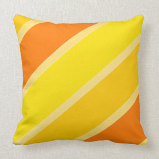 Vibrant Yellow Orange Shades Radiant Design Throw Pillow