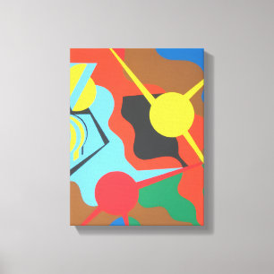 Vibrant Yellow Plane Abstract Art Print