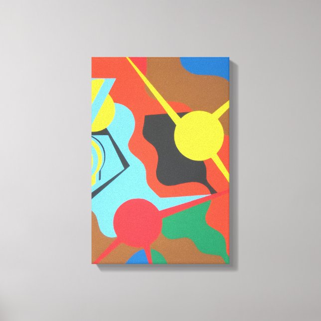 Vibrant Yellow Plane Abstract Art Print (Front)