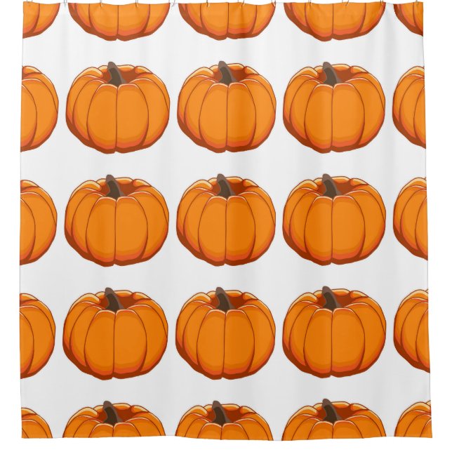 Vibrant yellow pumpkin pattern illustration. (Front)