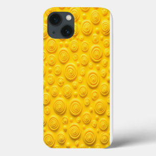 Vibrant Yellow Spiral iPhone Case Cool Look