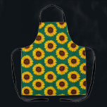 Vibrant Yellow Sunflower Bloom Apron<br><div class="desc">Embrace the beauty of nature with this brilliant yellow sunflower illustration. Featuring bold, cheerful petals radiating from a deep, textured center, this floral artwork encapsulates the warmth of sunny summer days. This visual is specifically intended for nature enthusiasts, passionate gardeners, and anyone who loves to surround themselves with uplifting botanical...</div>