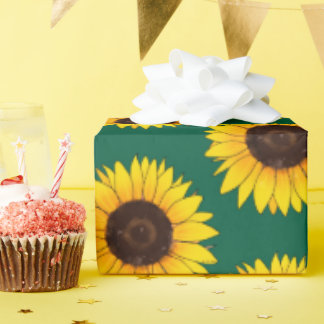 Vibrant Yellow Sunflower Bloom Wrapping Paper