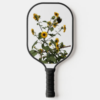 Vibrant Yellow Sunflower Pickleball Paddle