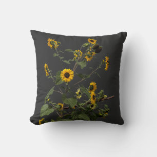 Vibrant Yellow Sunflower Throw Pillow