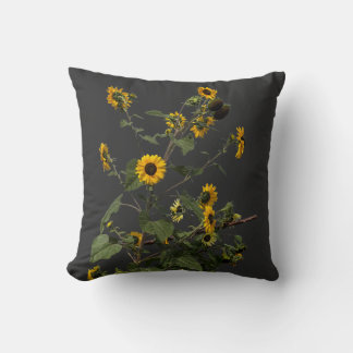 Vibrant Yellow Sunflower Throw Pillow