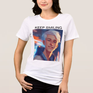 "Vibrant Youthful Charm – Modern T-Shirt Design" Tri-Blend Shirt