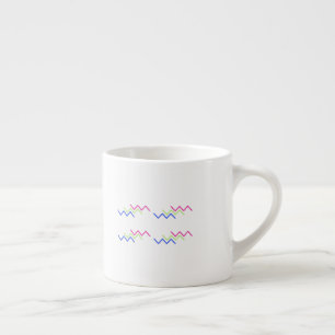 Vibrant Zigzag Energy Pattern Espresso Cup