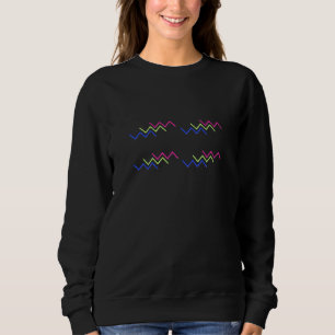 Vibrant Zigzag Energy Pattern T-Shirt Sweatshirt