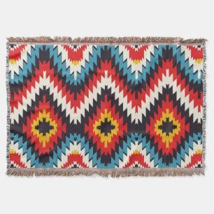 Vibrant Zigzag Southwestern Design Throw Blanket