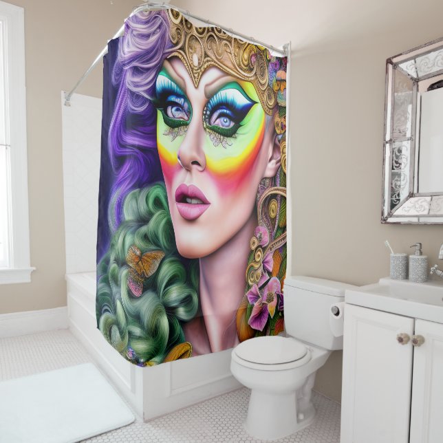 Vibrantly Bold LGBTQ Portrait Drag Queen Artwork (In Situ)