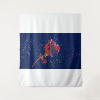 Vibrantly Coloured Floral Tapestry