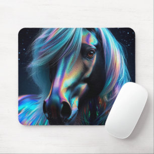Vibrantly Coloured Horse With Iridescent Features Mouse Pad