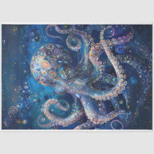 Vibrantly Coloured Octopus Decoupage Tissue Paper