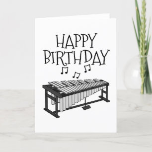 Vibraphone Birthday Card Percussionist Musician